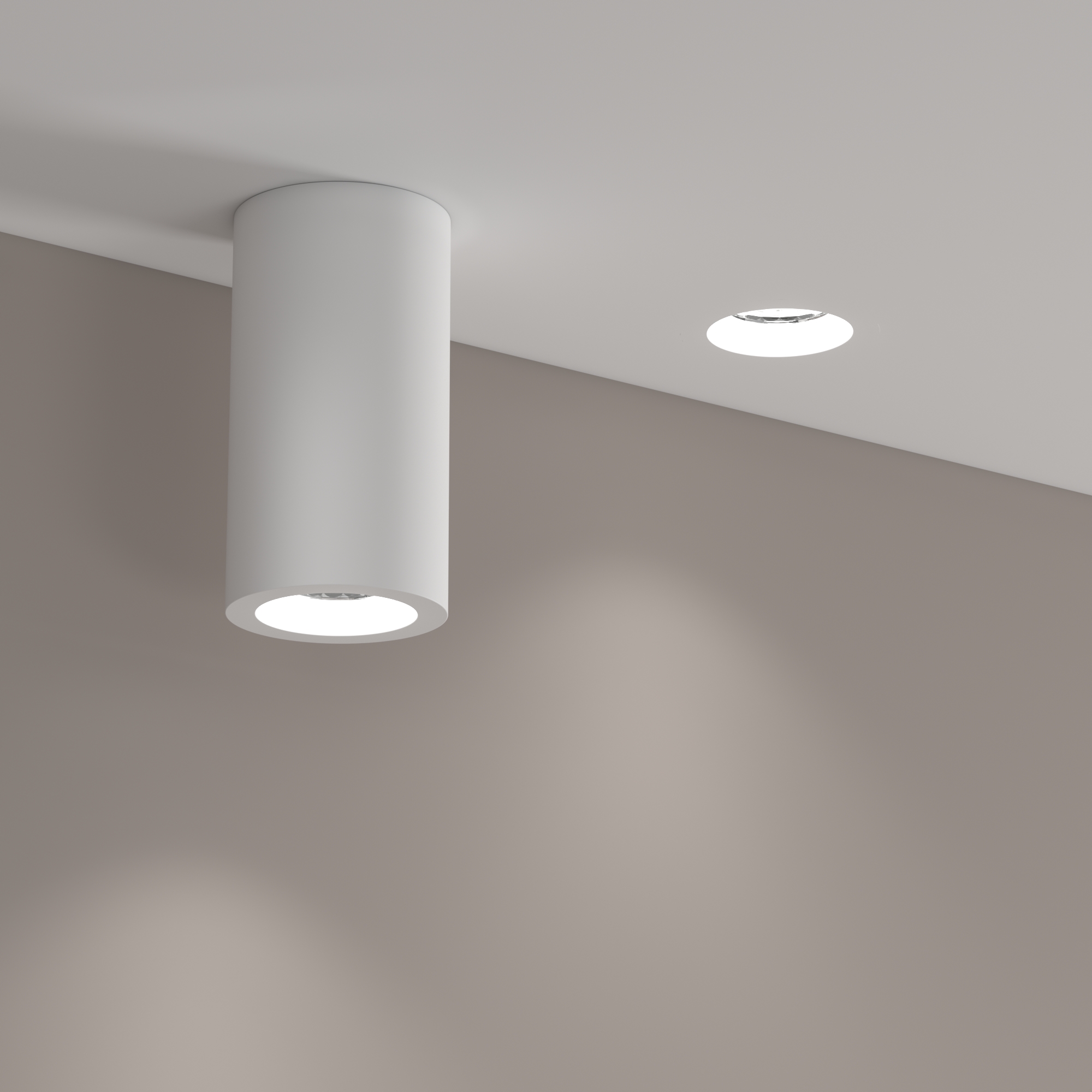 Faretti in gesso per parete e soffitto