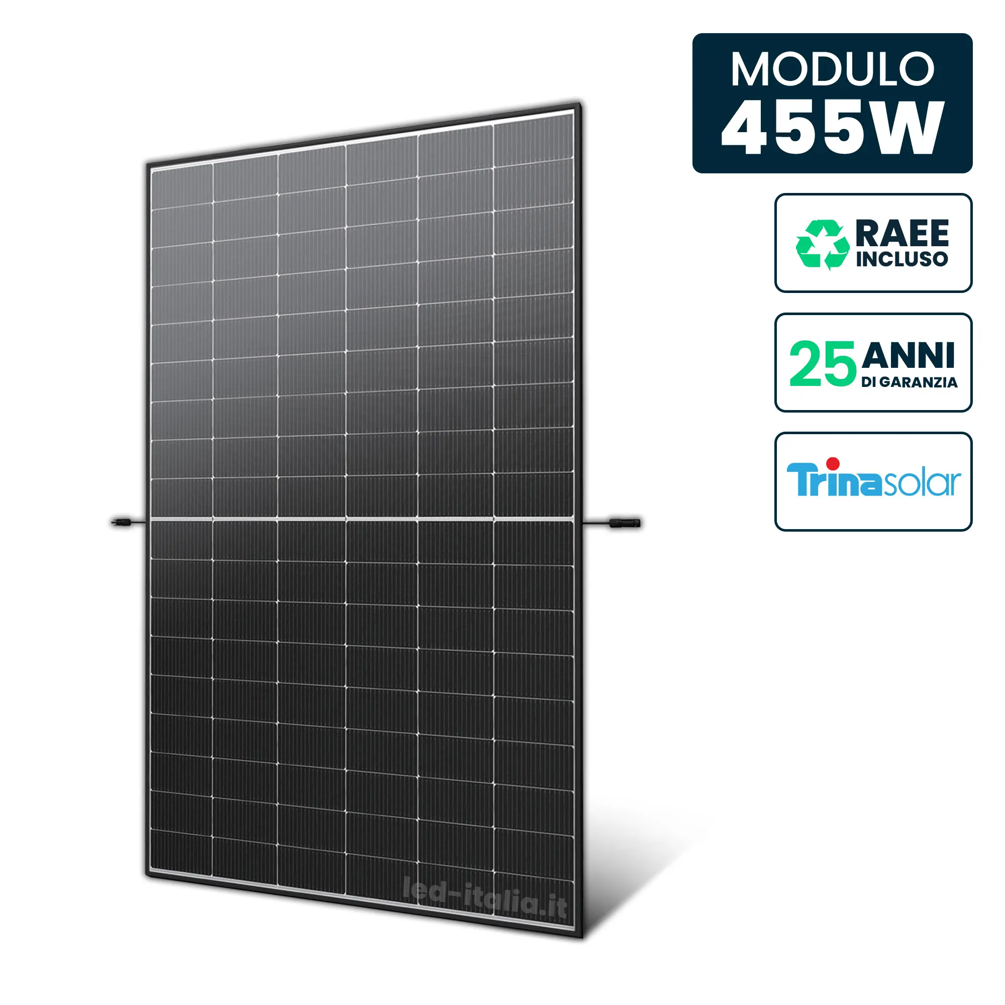 Pannello Solare 455W Trina Vertex S+ i-TOPCon Doppio Vetro Black Frame 1762x1134x30mm