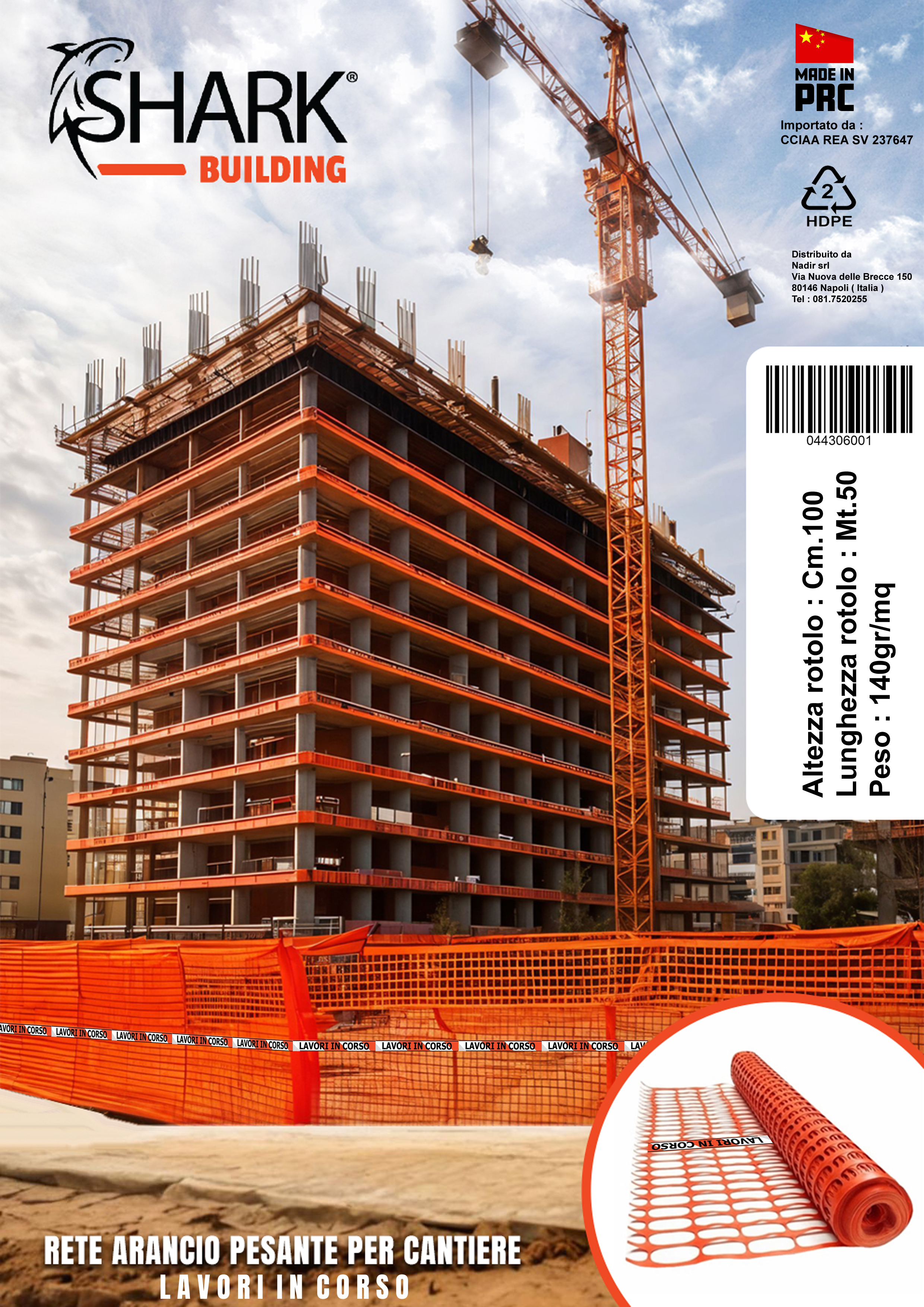 Rete HDPE cantiere