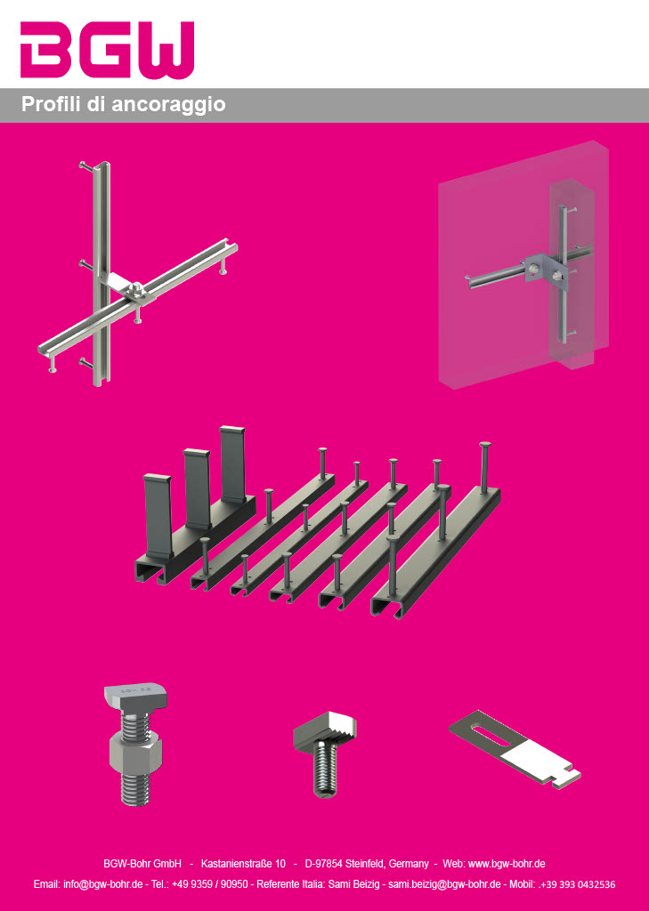 Profili incavi di ancoraggio